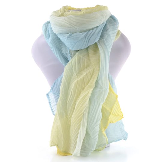 Fraas plisovaný šátek s přechodovou barvou žlutá-mátová 602057-615