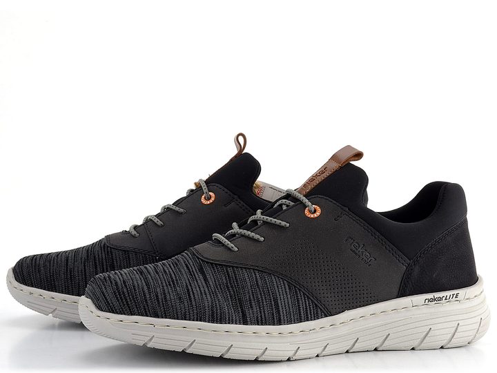 Rieker úpletové pánske tenisky čierno-šedé 13150-00