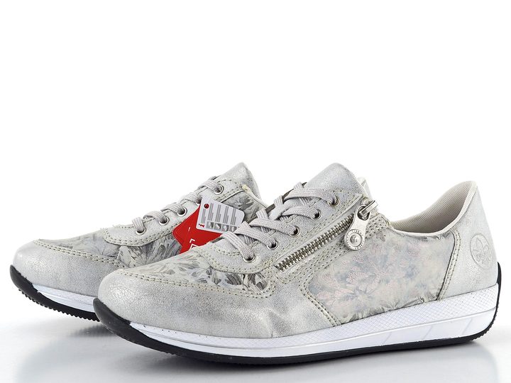 Rieker tenisky so zipsom Ice/Grau-Metallic N1112-80