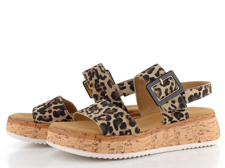 Gabor sandály na platformě se zvířecím vzorem luchs/natur 62.744.90