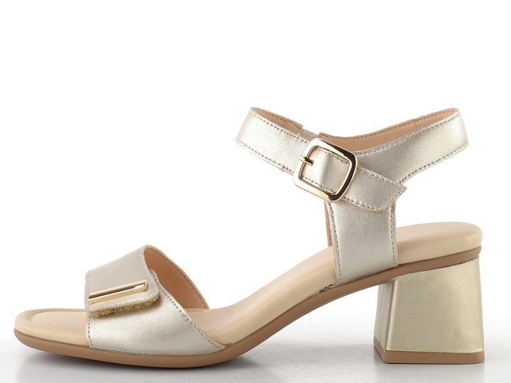 Remonte sandály na podpatku palegold D1K54-90