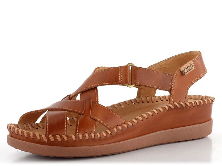 Pikolinos sandále s kríženými pásikmi Cadaques Brandy W8K-0741