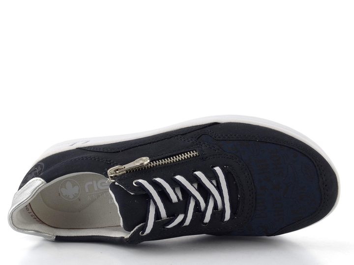Rieker tenisky so zipsom tmavo modré N8114-14