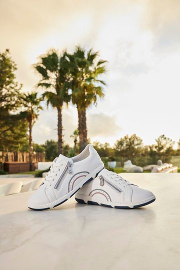 Rieker bílé tenisky se zipem 42424-80