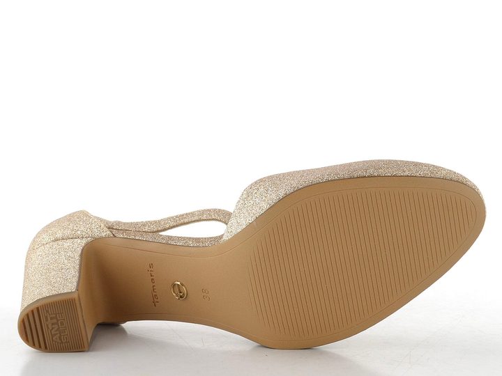 Tamaris lodičky s kotníkovým páskem Lt. gold glam 1-24432-41