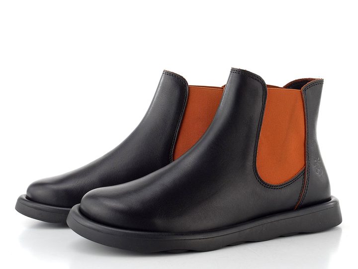 Fly London chelsea kotník black/red TICH099FLY