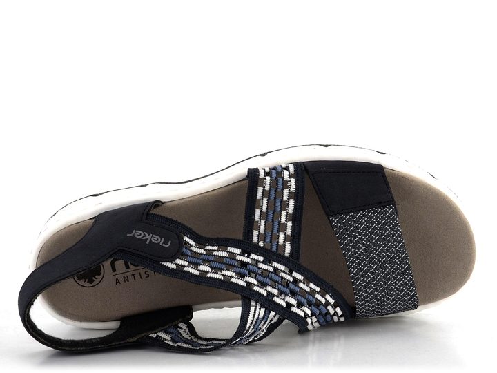 Rieker športové sandále s kríženými pásikmi tmavo modré V9875-14