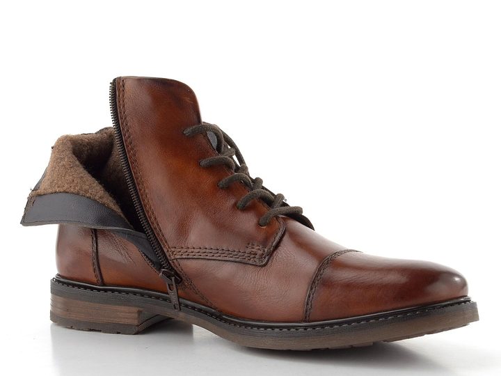 Bugatti šněrovací kotník koňakový 315-9573E-1000