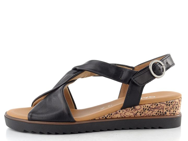 Gabor sandály na klínu schwarz 82.751.27