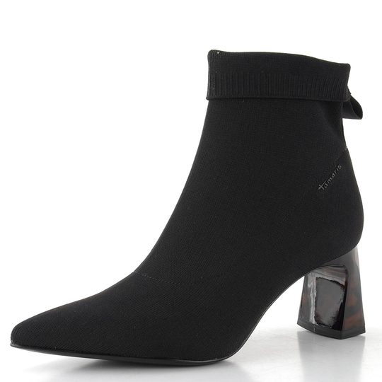 Tamaris elegantní kotník na podpatku black 1-25328-47