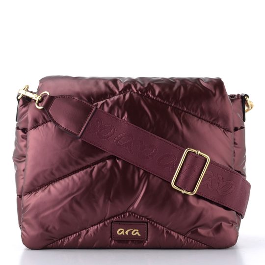 Ara prošívaná kabelka se dvěma popruhy Nele silky merlot 16-22106-95