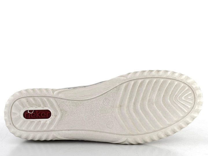 Rieker poltopánky so zipsom metalické šedé N0900-90