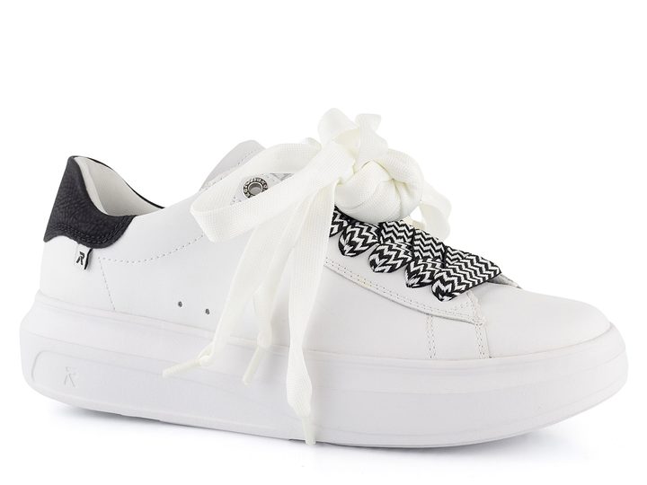 Rieker tenisky na platformě Weiss/Schwarz W1201-80