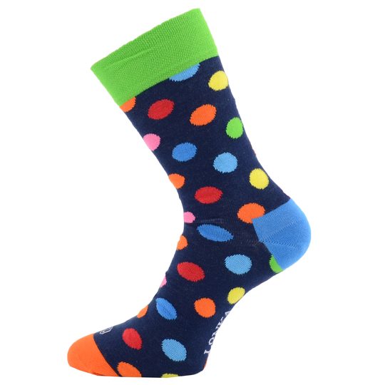 Lonka luxusné farebné bodkované ponožky