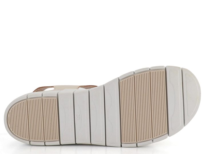 Caprice sandály s vyměnitelnou stélkou Cream Perlato 9-28701-42