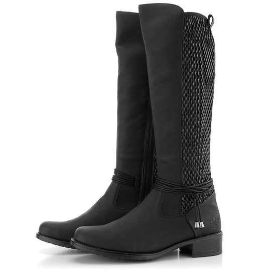 Rieker kozačky černé na úzké lýtko XS Z7362-00