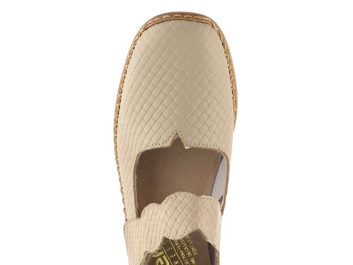 Rieker komfortné béžové baleríny 41398-60