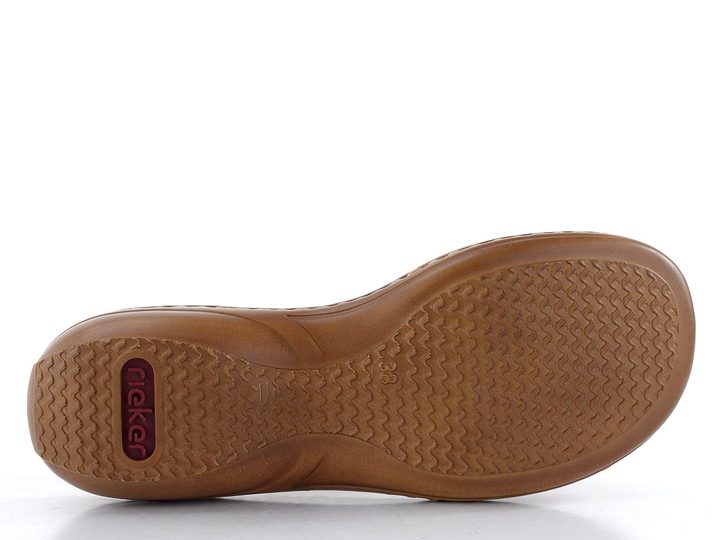 Rieker metalické sandále s gumičkou Rose-Metallic 608B4-90