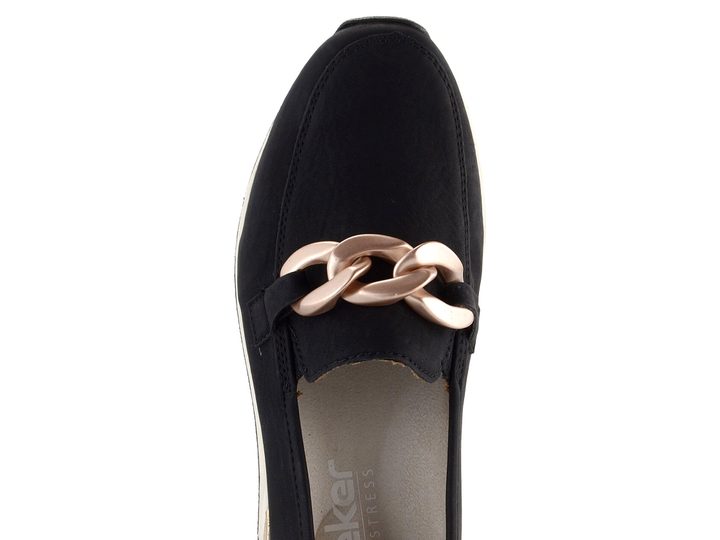 Rieker černé sportovní mokasíny 58944-00