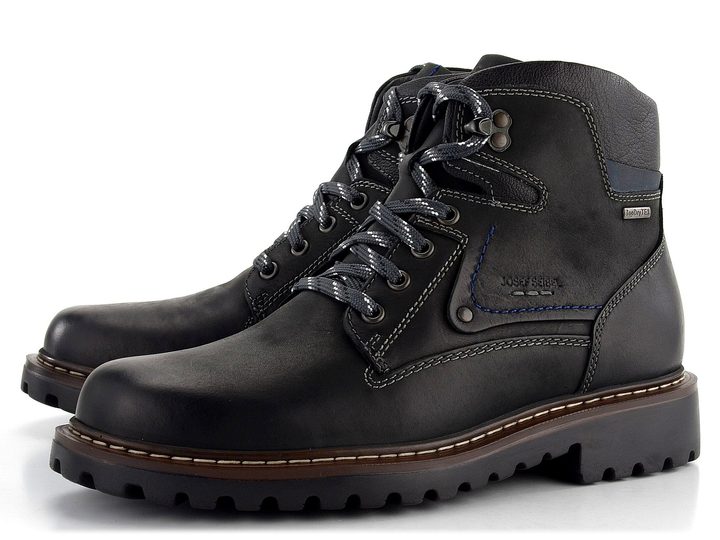 Josef Seibel pánska šnurovacia členková obuv Chance Schwarz-kombi 21951PL86