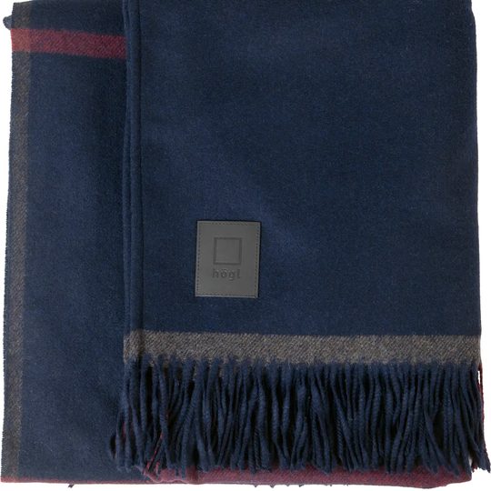 Högl luxusní vlněný pléd s kašmírem - pončo darkblue 0-196200-3500