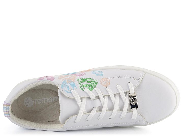 Remonte tenisky na platformě bílé/barevný potisk D1C03-80