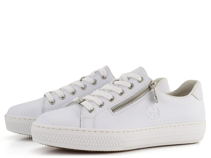 Rieker kožené biele sneakers tenisky L59L1-83