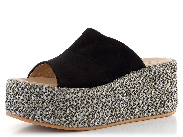 Gaimo pantofle na platformě Ofelia pesca baby negro