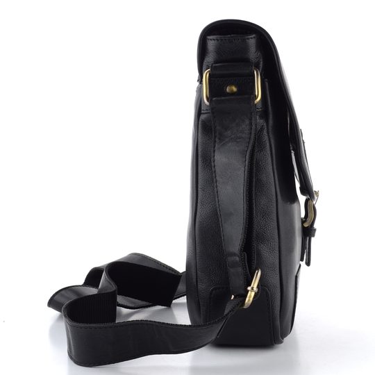 Kožená crossbody kabela černá 2089/T