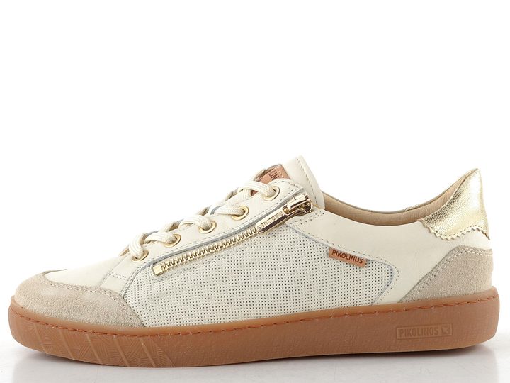 Pikolinos polobotky se zipem Lanzarote off white W7B-6737C2