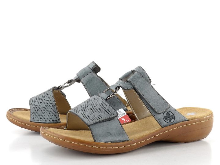 Rieker šľapky s upínacími pásikmi modré 60885-12