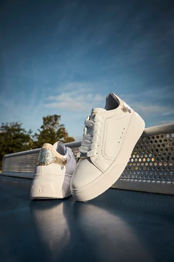 Rieker dámské tenisky Weiss/Gold-Silber/Muschel  W2303-80