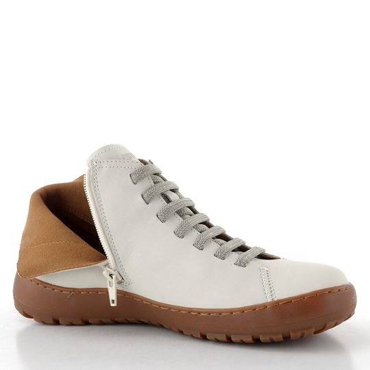 Camper šněrovací kotník na platformě Peu Serra white K400826-002