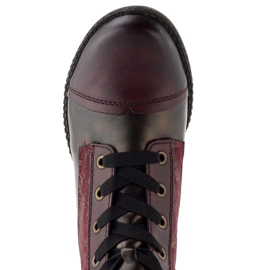 Remonte šněrovací kotník s membránou vínový D4381-35