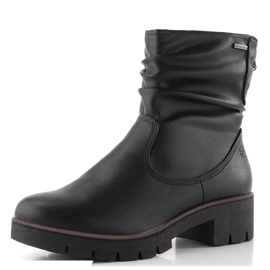 Tamaris řasený členková obuv black 1-26438-43