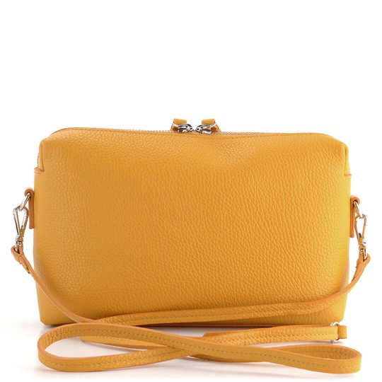 Elega crossbody malá žlutá/stříbrné kování 69287
