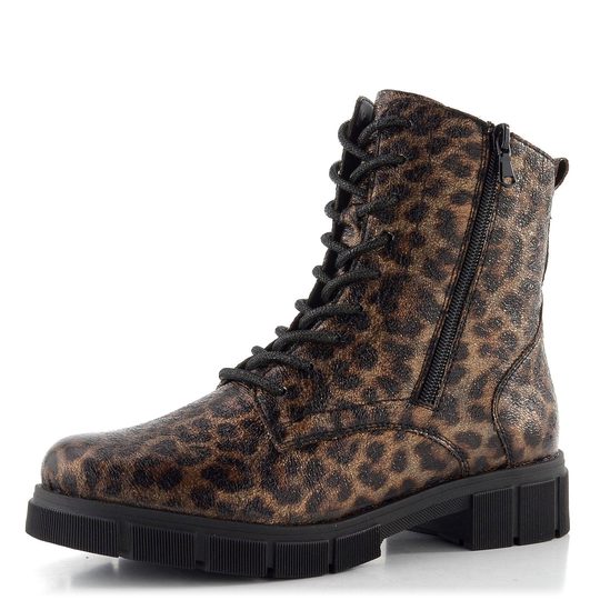 Remonte šněrovací kotník se zipem vzorovaný D2S72-90