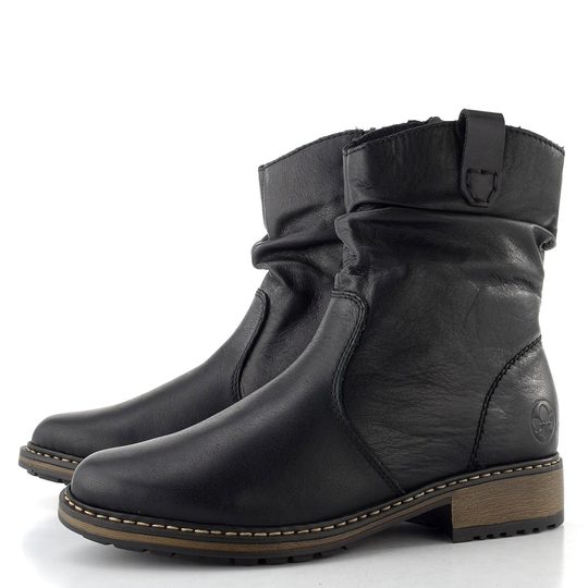 Rieker černý hladký kotník Z6883-00