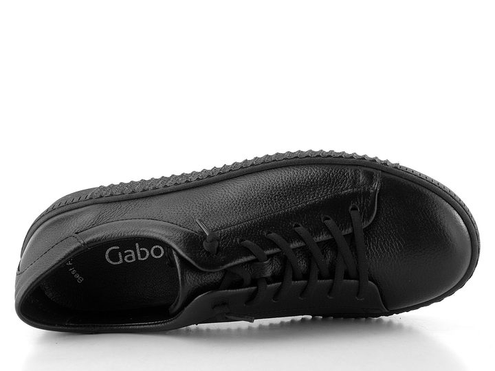 Gabor kožené čierne poltopánky 73.331.27