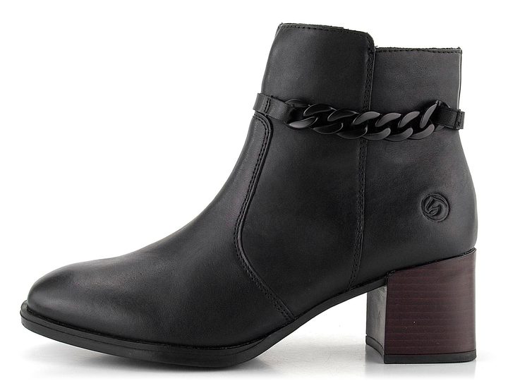 Remonte členková obuv na podpätku čierna D0V73-01