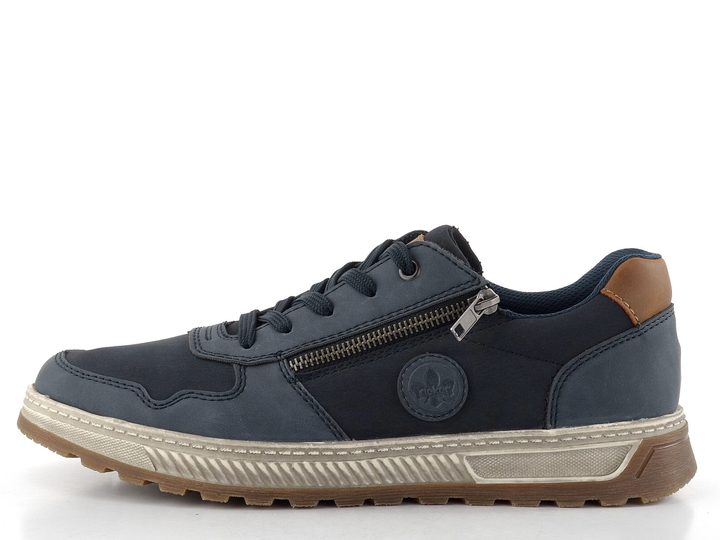 Rieker tmavo modré poltopánky so zipsom 37029-14