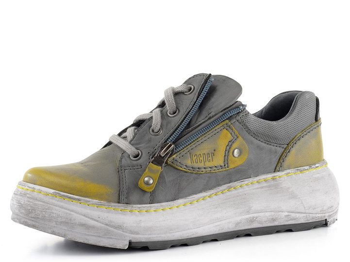 Kacper poltopánky na platforme žlté/šedé 2-6488