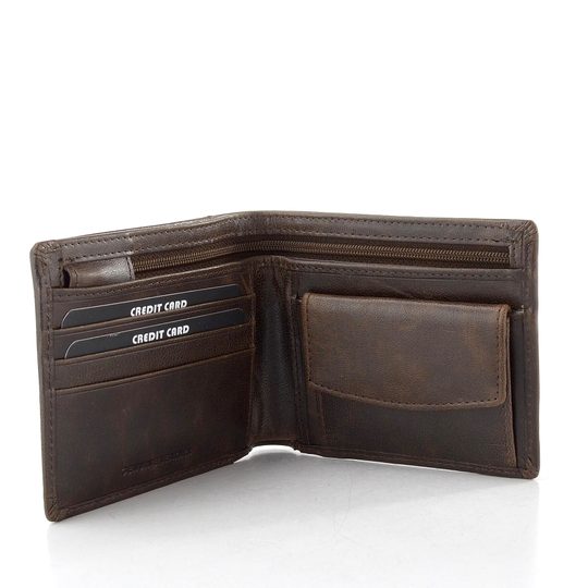 Pánská kožená peněženka kávově hnědá 12593-B
