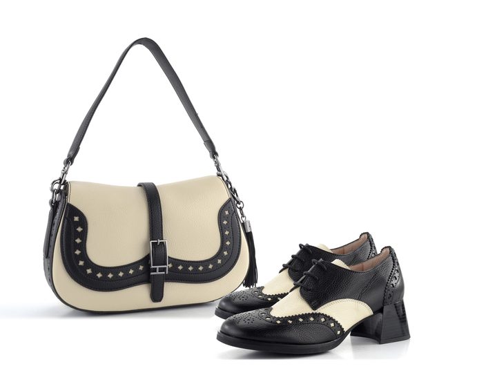 Hispanitas luxusná kabelka kombinovaná Milk/Black BI243536