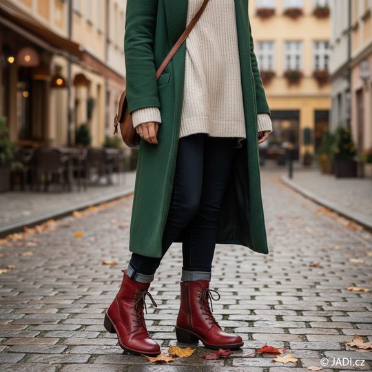 Fly London šněrovací kotník red MILU044FLY