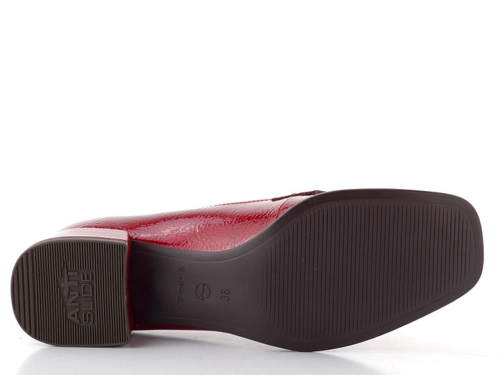Tamaris mokasíny na podpatku red 1-24316-43