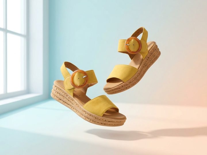 Gabor semišové sandály na platformě dark sole 84.550.13