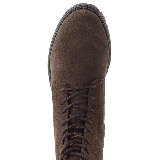 Tamaris kožený šněrovací kotník mocca suede 1-25402-43