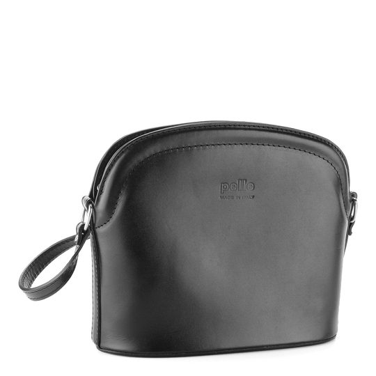 Dámská kožená kabelka crossbody černá 6-046