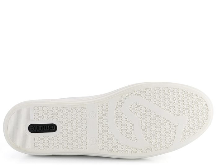 Remonte bílé sneakers tenisky s metalickými prvky a postranním zipem D0903-81